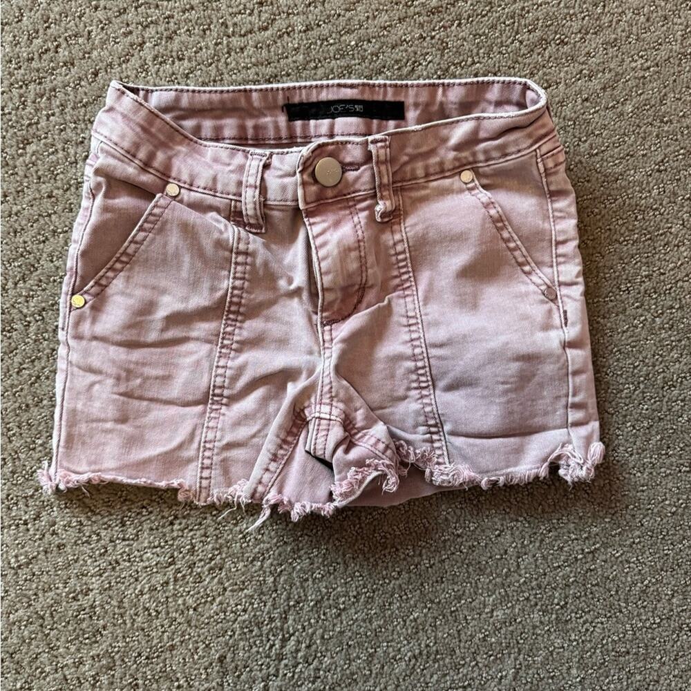 Youth 12 Joe's Jeans Light Pink Frayed Denim Shorts